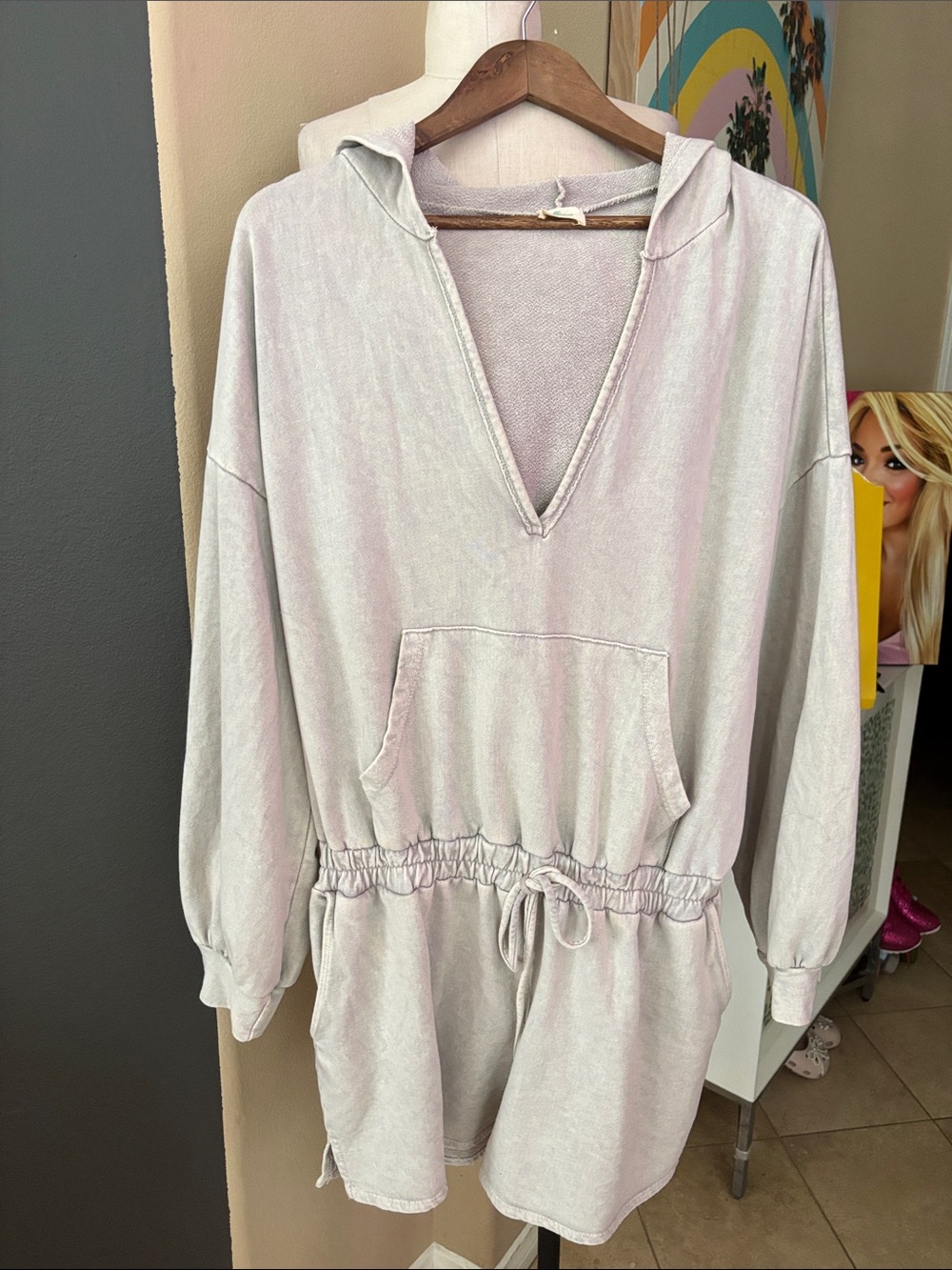 Blue Buttercup Sweatshirt Romper
